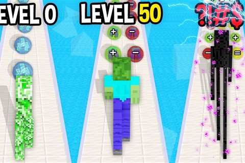 Monster School: Long Legs Run GamePlay Mobile Game Runner Game Max Level LVL – Minecraft Animation