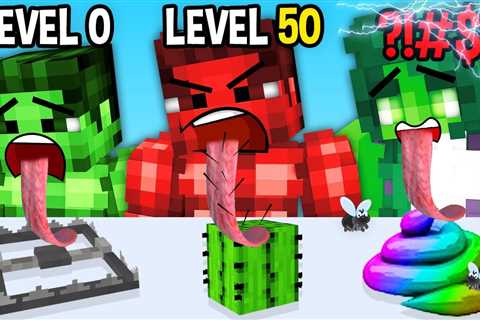 Monster School: Hulk Lick Runner GamePlay Mobile Game Rush Max Level LVL – Minecraft Animation