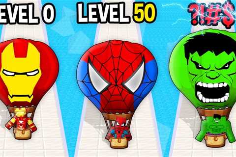 Monster School: SuperHero Ballon Rush GamePlay Mobile Game Runner Max Level – Minecraft Animation