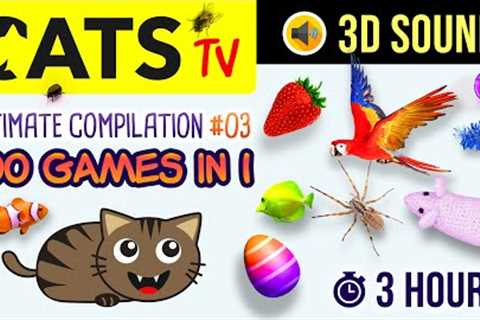 GAMES FOR CATS & DOGS -  100 in 1 🐁 🐠 🐞 ULTIMATE Game Compilation #03  - 3 HOURS [CATS TV]