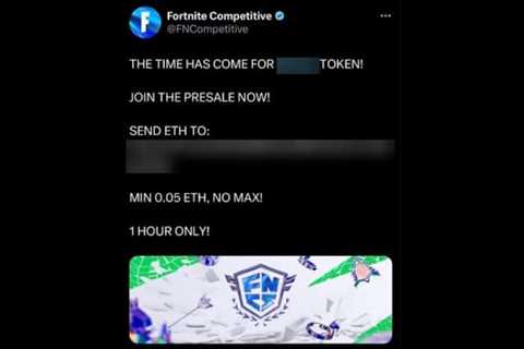 Fortnite Twitter Hacked by Crypto Bros