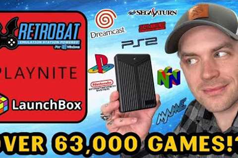 Check Out This 3 in 1 Retro Game Hard Drive w/ RetroBat PlayNite & LaunchBox ? Over 63K Games!