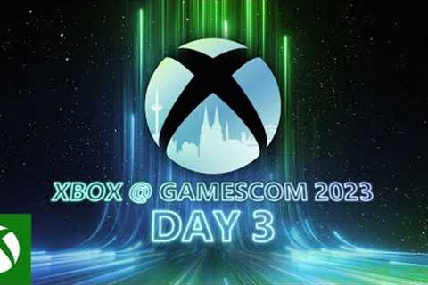 [Audio Description] Xbox @ gamescom 2023: Live From the Showfloor Day 3