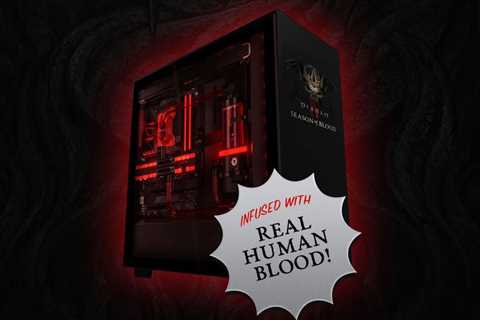 Yes, I think Blizzard giving away a Diablo 4 themed PC infused with real human blood is weird too