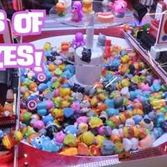 Winning Lots of Prizes in the Cool Boy Claw & Pusher - Arcade Game- Timezone Australia