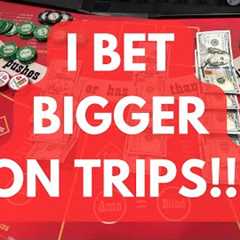 ULTIMATE TEXAS HOLD ''EM in LAS VEGAS! I BET BIGGER ON THE TRIPS! DID IT PAY OFF??