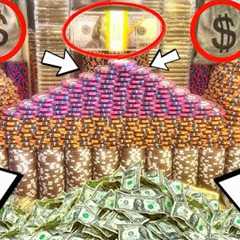 *RECORD WIN* WORLD’S LARGEST POKER CHIP MANSION CRASH! HIGH RISK COIN PUSHER MEGA MONEY JACKPOT!